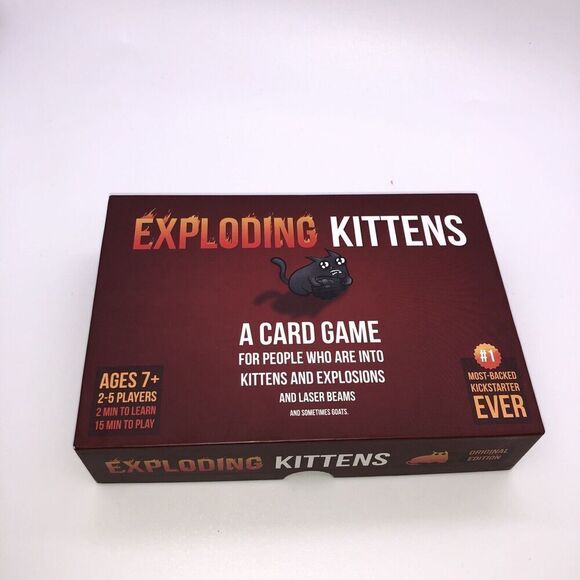 Exploding Kittens Card Game Original Edition Ages 7+ Family Fun New Open Box - Picture 9 of 9